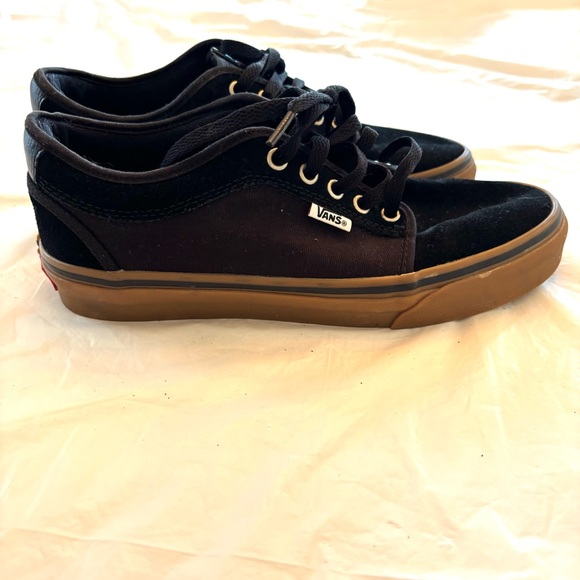 NWOT Vans Skate Chukka sneakers low gum black suede canvas SZ 8 - Picture 2 of 15